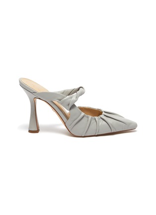 Main View - Click To Enlarge - SAM EDELMAN - Tillary' Ruched Leather Mules