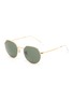 Main View - Click To Enlarge - RAY-BAN - Contrast Temple Round Metal Frame Sunglasses