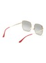 Figure View - Click To Enlarge - RAY-BAN - 'Highstreet' Contrast Temple Angular Metal Frame Sunglasses
