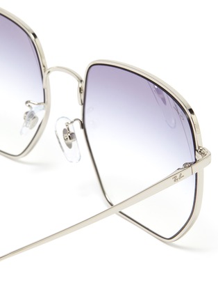 Detail View - Click To Enlarge - RAY-BAN - 'Highstreet' Gradient Lenses Metal Angular Frame Sunglasses
