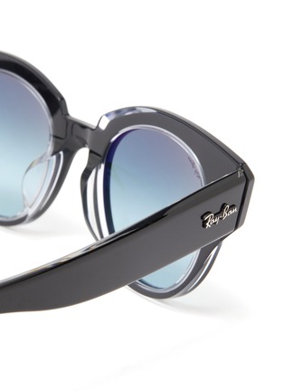 Detail View - Click To Enlarge - RAY-BAN - 'Wayfarer' Translucent Detail Wide Acetate Frame Sunglasses