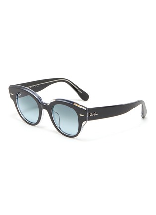 Main View - Click To Enlarge - RAY-BAN - 'Wayfarer' Translucent Detail Wide Acetate Frame Sunglasses