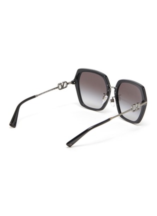 Figure View - Click To Enlarge - VALENTINO GARAVANI - Valentino Garavani 'Allure' VLOGO Temple Oversized Square Frame Sunglasses