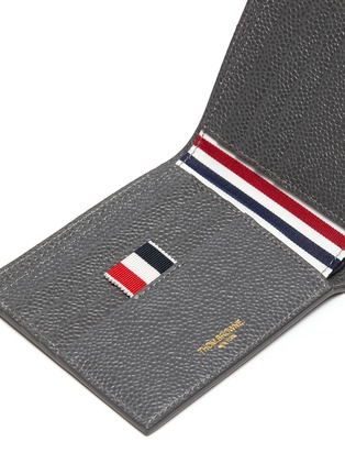 Detail View - Click To Enlarge - THOM BROWNE  - Pebble Grain Leather Bifold Wallet