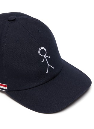 Detail View - Click To Enlarge - THOM BROWNE - Mr Thom Icon Embroidered Cotton Cap