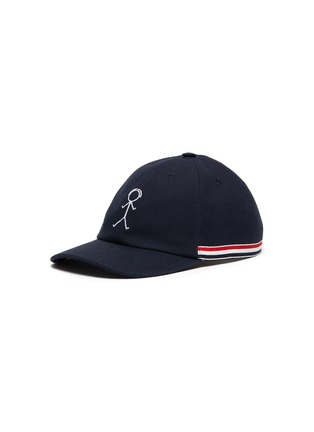 Main View - Click To Enlarge - THOM BROWNE - Mr Thom Icon Embroidered Cotton Cap