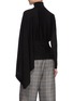 Back View - Click To Enlarge - ROLAND MOURET - Carnaby' Belted Turtleneck Drape Sleeve Wool Knit Top