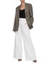 Figure View - Click To Enlarge - ROLAND MOURET - Williamson' Wool Crepe Pleated Wide Leg Pants