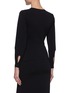 Back View - Click To Enlarge - ROLAND MOURET - Fildes' Birds Eye Stitch Cutout Long Sleeved Blouse