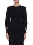 Main View - Click To Enlarge - ROLAND MOURET - Fildes' Birds Eye Stitch Cutout Long Sleeved Blouse
