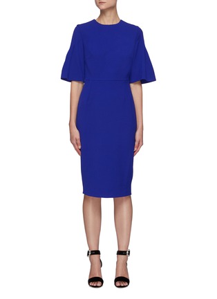Main View - Click To Enlarge - ROLAND MOURET - Moria' Flared Sleeve Pencil Dress