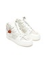Detail View - Click To Enlarge - ACNE STUDIOS - Face Motif Charm High Top Leather Sneakers