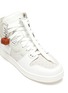 Detail View - Click To Enlarge - ACNE STUDIOS - Face Motif Charm High Top Leather Sneakers