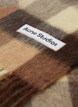 Detail View - Click To Enlarge - ACNE STUDIOS - Check Fringe Scarf