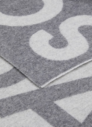 Detail View - Click To Enlarge - ACNE STUDIOS - Oversize Logo Jacquard Scarf