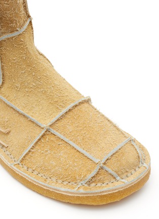 Detail View - Click To Enlarge - ACNE STUDIOS - Suede Patchwork Platform Ankle Boots