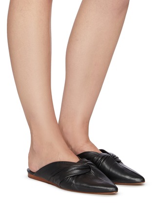 Figure View - Click To Enlarge - VINCE - Crenne' Leather Flats with Knot