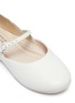 Detail View - Click To Enlarge - SOPHIA WEBSTER - Talulah' Iridescent Butterfly Motif Buckle Strap Kids Leather Flats