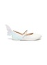Main View - Click To Enlarge - SOPHIA WEBSTER - Talulah' Iridescent Butterfly Motif Buckle Strap Kids Leather Flats