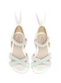 Figure View - Click To Enlarge - SOPHIA WEBSTER - Talulah' Iridescent Butterfly Motif Velcro Strap Toddler Glitter Leather Sandals