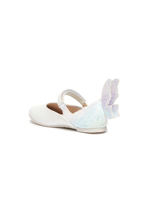Detail View - Click To Enlarge - SOPHIA WEBSTER - Talulah' Iridescent Butterfly Motif Buckle Strap Toddler Leather Flats