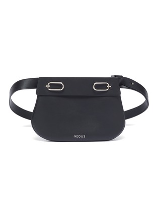 Main View - Click To Enlarge - NEOUS - Crux' Double Ring Detail Leather Belt Bag