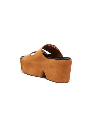  - CLERGERIE - Esme' Double Strap Suede Platform Sandals
