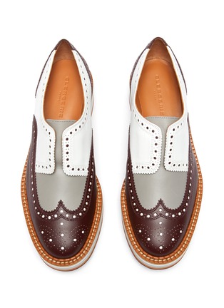 Detail View - Click To Enlarge - CLERGERIE - Becka' Colourblock Calfskin Leather Platform Derby shoes
