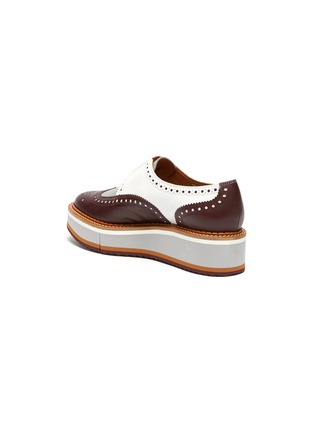  - CLERGERIE - Becka' Colourblock Calfskin Leather Platform Derby shoes