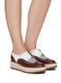 Figure View - Click To Enlarge - CLERGERIE - Becka' Colourblock Calfskin Leather Platform Derby shoes
