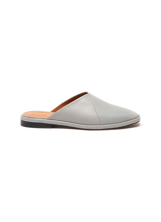 Main View - Click To Enlarge - CLERGERIE - 'Olga' Almond Toe Slip-on Leather Mules