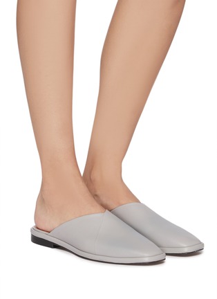 Figure View - Click To Enlarge - CLERGERIE - 'Olga' Almond Toe Slip-on Leather Mules