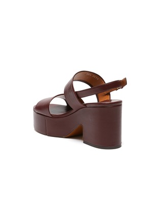  - CLERGERIE - 'Cora' Double Strap Platform Nappa Leather Sandals