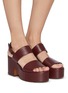Figure View - Click To Enlarge - CLERGERIE - 'Cora' Double Strap Platform Nappa Leather Sandals