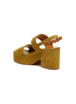  - CLERGERIE - Cora' Double Strap Slingback Suede Platform Sandals