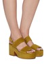 Figure View - Click To Enlarge - CLERGERIE - Cora' Double Strap Slingback Suede Platform Sandals