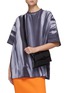 Front View - Click To Enlarge - ACNE STUDIOS - Asymmetric Top Flap Leather Bag