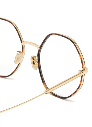 Detail View - Click To Enlarge - DIOR - Gem Dior Angular Metal Frame Optical Glasses