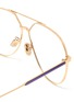 Detail View - Click To Enlarge - DIOR - Gemdior' Gold Toned Metal Aviator Optical Frame