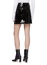 Back View - Click To Enlarge - HELMUT LANG - Patent Leather Mini Skirt