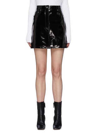 Main View - Click To Enlarge - HELMUT LANG - Patent Leather Mini Skirt