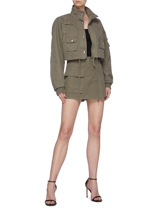 Figure View - Click To Enlarge - HELMUT LANG - Flap Pocket Military Crop Chino Bomber
