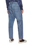 Back View - Click To Enlarge - FDMTL - Tonal Boro Patchwork Washed Straight Leg Jeans