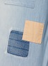  - FDMTL - Grided Stitching Patchwork Washed Denim Shirt