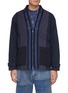 Main View - Click To Enlarge - FDMTL - Flap Pocket Zip Up Cotton Miliary Haori Jacket