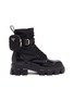 Main View - Click To Enlarge - PRADA - 'Monolith' pocket platform leather boots