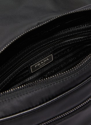 Saffiano Leather Trim Nylon Messenger Bag