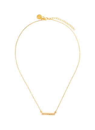 Main View - Click To Enlarge - SHANA GULATI - 'Emlyn' Diamond 18k gold vermeil White resin necklace