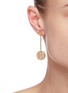 Figure View - Click To Enlarge - SHANA GULATI - Rumeli' Champagne diamonds Rutile Quartz 18k gold vermeil Resin drop earrings