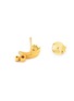 Detail View - Click To Enlarge - SHANA GULATI - 'Kolar' Black Diamonds 18k gold vermeil Resin stud earrings
